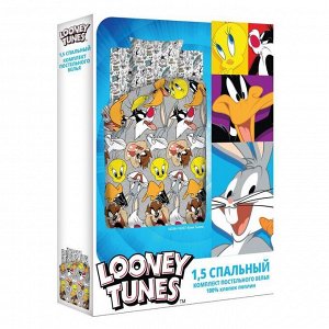 КПБ 1.5 "Looney Tunes" Луни Тюнс 143х215, 150х214, 70х70см 1шт, поплин 105гм хл100%