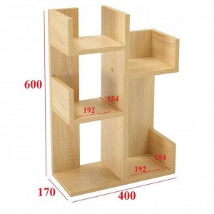 Полка настольная Лео №2, 400х170х710, Дуб сонома
