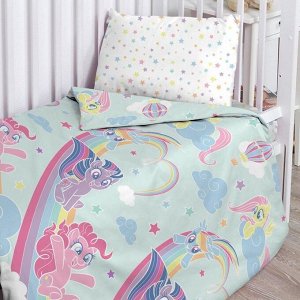 КПБ дет. "My Little Pony" Радужные пони 112х147, 110х150, 40х60см 1шт, поплин 105гм хл100%