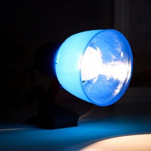 Светильник настольный на прищепке НТО-34В 1 лампа Е27 60Вт прозр.синий