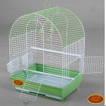 Клетка для птиц Золотая клетка 2 двери, крыша полукруглая 35*28*43cм эмаль