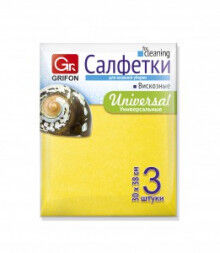 Салфетки для кухни из вискозы Grifon, 30х38 см, 1*3 шт. (100), Арт. 910-003
