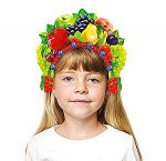 Маска-кокошник из фруктов на резинке