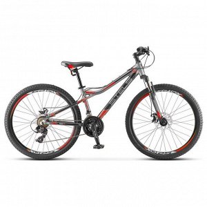 Велосипед 26" Stels Navigator-610 MD, V040, цвет серый/красный, размер 16"