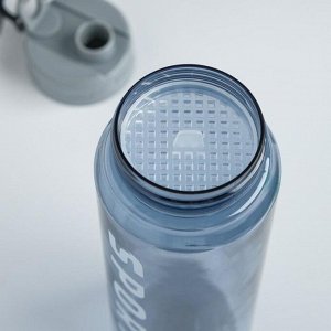 Бутылка для воды, 700 мл., с контейнером  для охлаждения + трубочка  7.5х22.5 см, микс