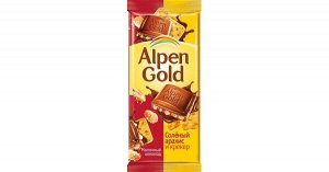 Шоколад Alpen Gold молочный с соленым арахисом и крекером 85г