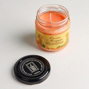 Натуральная эко свеча "Спелый мандарин", 7х7,5 см, 14 ч