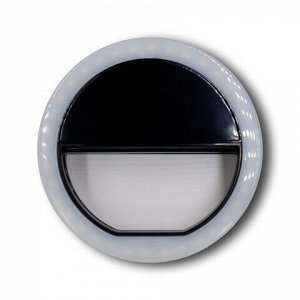 Светодиодное селфи кольцо Selfie ring light, черная (диаметр 8,5 см)