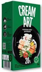 Сливки растительные без сахара CREAMART 20% (1л/1,030 кг)