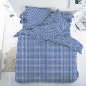 "Мицуба, синий" Постельное белье, комплект 1,5 спальный, 4 п
