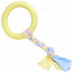 Игрушка для собаки &quot;Кольцо с косичкой&quot; д11,5х2см, резиновая.