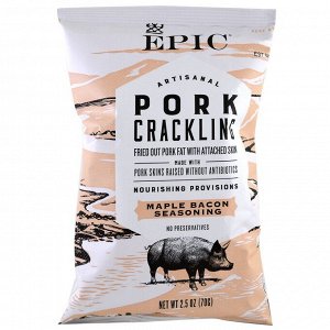 Epic Bar, Традиционная хрустящая корочка свинины, специи бекон в кленовом сиропе, 2.5 унций (70 г)