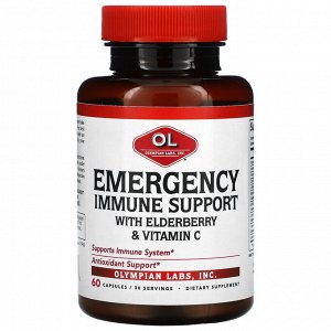 Olympian Labs, Emergency Immune Support with Elderberry & Vitamin C, 60 capsules