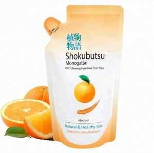 * LION "Shokubutsu" Крем-гель для душа 500мл (мягкая упак) "С апельсиновым маслом"