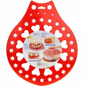 Кондитерский трафарет-подставка пластмассовый для украшения торта д28см (Китай)