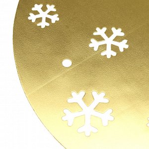 Салфетка декоративная "Снежинка" д38см ПВХ, золото (Китай)