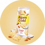 Шоколад Alpen Gold белый с миндалем и кокосовой стружкой 85г