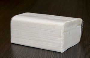 ПОЛОТЕНЦА бум., 250 л., 23х22 см, 1-сл. "V" бел. в пачках (20уп/кор)