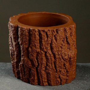 Кашпо «Пень», коричневое, 14 х 12 см