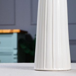Ваза керамика настольная "Аврора", белая, 25 см