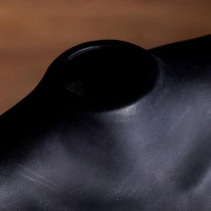 Ваза керамическая "Эталон", настольная, матовая, чёрная, 30 см