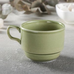 Чашка чайная «Акварель», 200 мл, цвет фисташковый