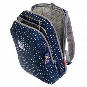 Рюкзак молодёжный, Merlin, 43 x 32 x 18 см, эргономичная спинка, синий