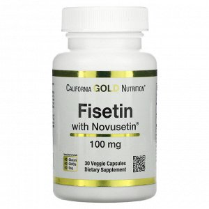 California Gold Nutrition, Fisetin with Novusetin, физетин, 100 мг, 30 растительных капсул