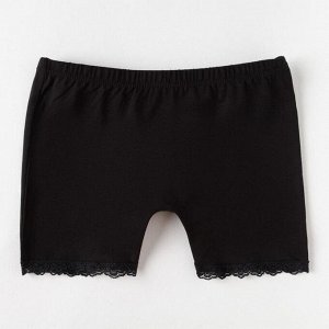 Трусы-шорты для девочки, цвет чёрный, рост 92-98 см