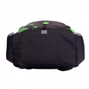 Рюкзак молодёжный, Luris «Тод», 42 х 30 х 16 см, эргономичная спинка, чёрный