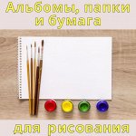 Альбомы, папки и бумага для рисования школьные