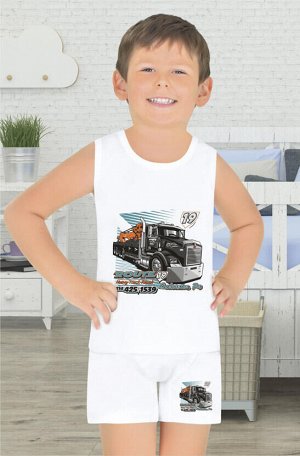 Комплекты для мальчиков "Big truck white", цвет Белый