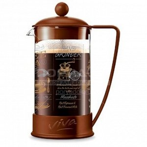 "Viva-Кофе и чай" Френч-пресс 600мл цв.коричневый BF-750