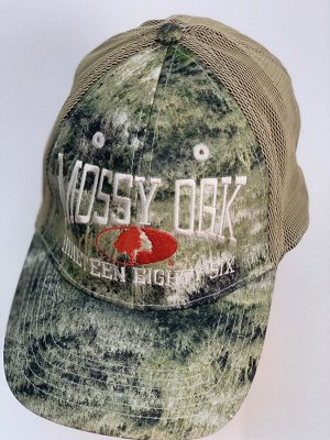 Бейсболка Камуфляжная бейсболка Mossy Oak с сеткой  №5233