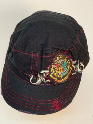 Бейсболка Черная кепка-немка с гербом и крутым принтом  №5220