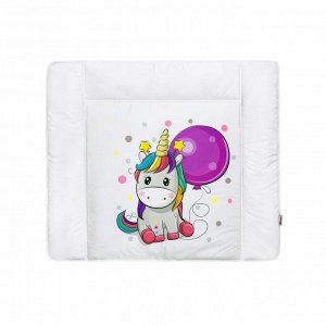 26599 Матрас для пеленания принт "Unicorn & Balloon"