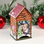Чайный домик/ копилка, рыжее дерево, 16,5х10х9,2 см