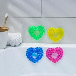 Мини-коврик для ванны «Сердце», 89 см, цвет МИКС