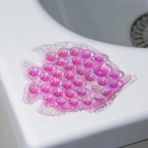 Мини-коврик для ванны «Рыбка», 11,5?9 см, цвет МИКС
