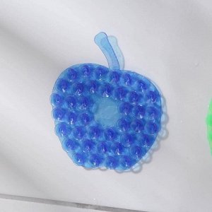 Мини-коврик для ванны «Яблоко», 8x8 см, цвет МИКС