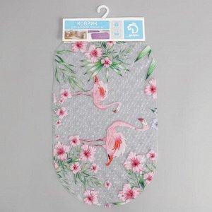 SPA-коврик для ванны на присосках Доляна «Фламинго», 36x67 см