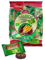 Конфеты Co barre de Chocolat мультизлаковые в темной глазури с жаренным кунжутом, 200 гр.