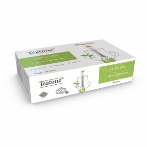 Зеленый чай в стиках для разовой заварки TEATONE 100 стиков по 1,8г