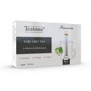 Черный чай Аромат бергамота TEATONE, 100 стиков по 1,8г