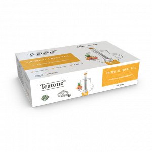 Чёрный чай с ароматом тропических фруктов в стиках для разовой заварки TEATONE 100 стиков по 1,8г