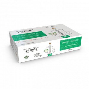 Зеленый чай с ароматом жасмина TEATONE 100 стиков по 1,8г