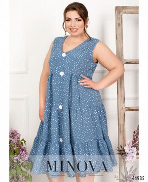 Платье №1013-голубой