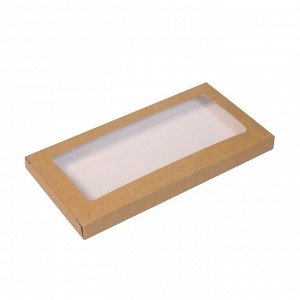 Коробка для шоколадных плиток с окном Крафт 17х8х1,4 см