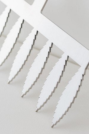 Трафарет металлический для декора «Feather Comb» Перья, Frank Haasnoot, 6 см