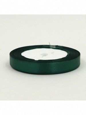 Лента атлас 1,2 см х25 ярд цвет темно-зеленый № 127 HS-50-1